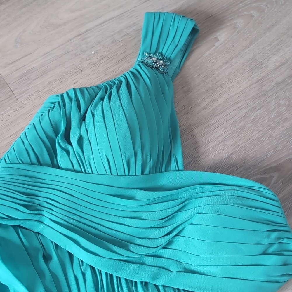 Rosa Clara Mermaid One Shoulder Gown Size 10 - Picture 7 of 13